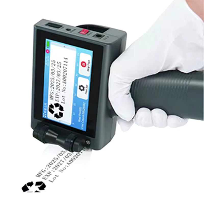 Portable Intelligent Handheld Inkjet Printer Gun Multi-language Production Date QR Code for Packaging Bag Small Cardboard Box